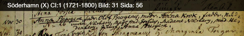 Anna D&oslash;bt i S&ouml;derhamn kirke